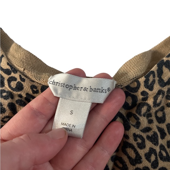 Christopher & Banks Animal Print Cardigan ~ Size Small - Picture 3 of 7
